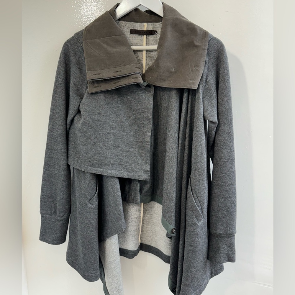 Nicholas K | Grey and green Draped Cardigan | Slightly worn | Small